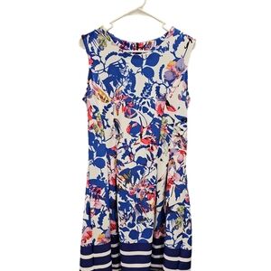 Isle by Melis Kozan Dress Women Size XL Floral Blue Pink White